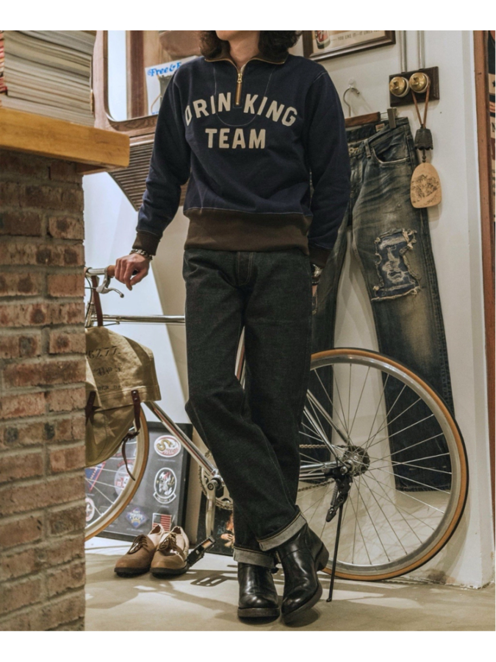 NON STOCK 15oz Raw Denim Selvedge Jeans Regular Fit Straight Rigid Version 30x33